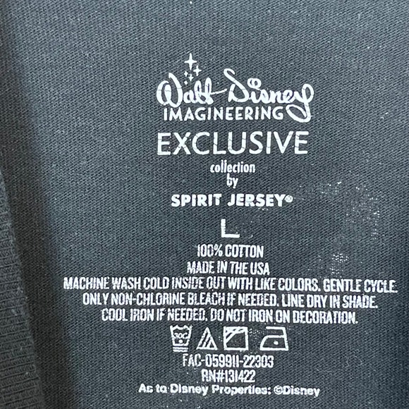Walt Disney Imagineering Exclusive Spirit Jersey 75th Anniversary Black L - Picture 5 of 10